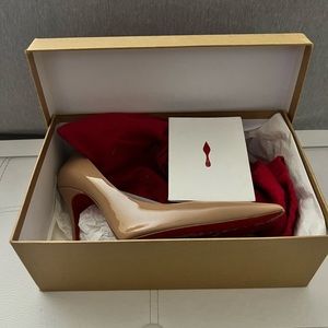Christian Louboutin So Kate Nude Pump. Size 41